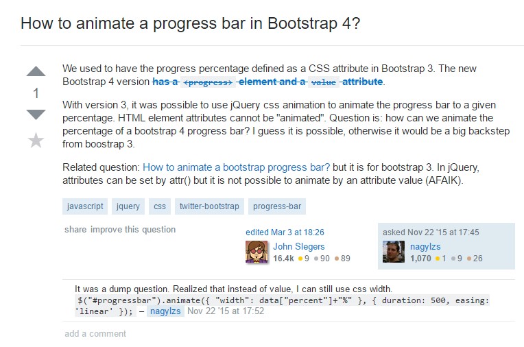 How to animate a progress bar in Bootstrap 4?