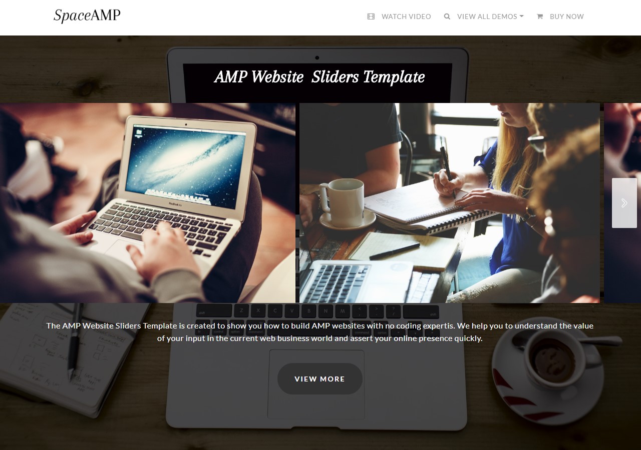 AMP Website Sliders Template