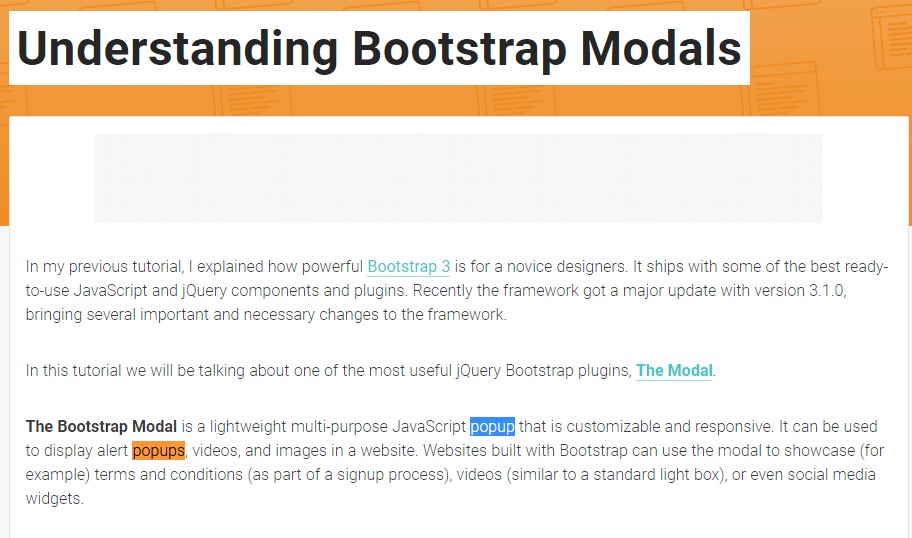  An additional  handy  information  regarding to Bootstrap Modal Popup