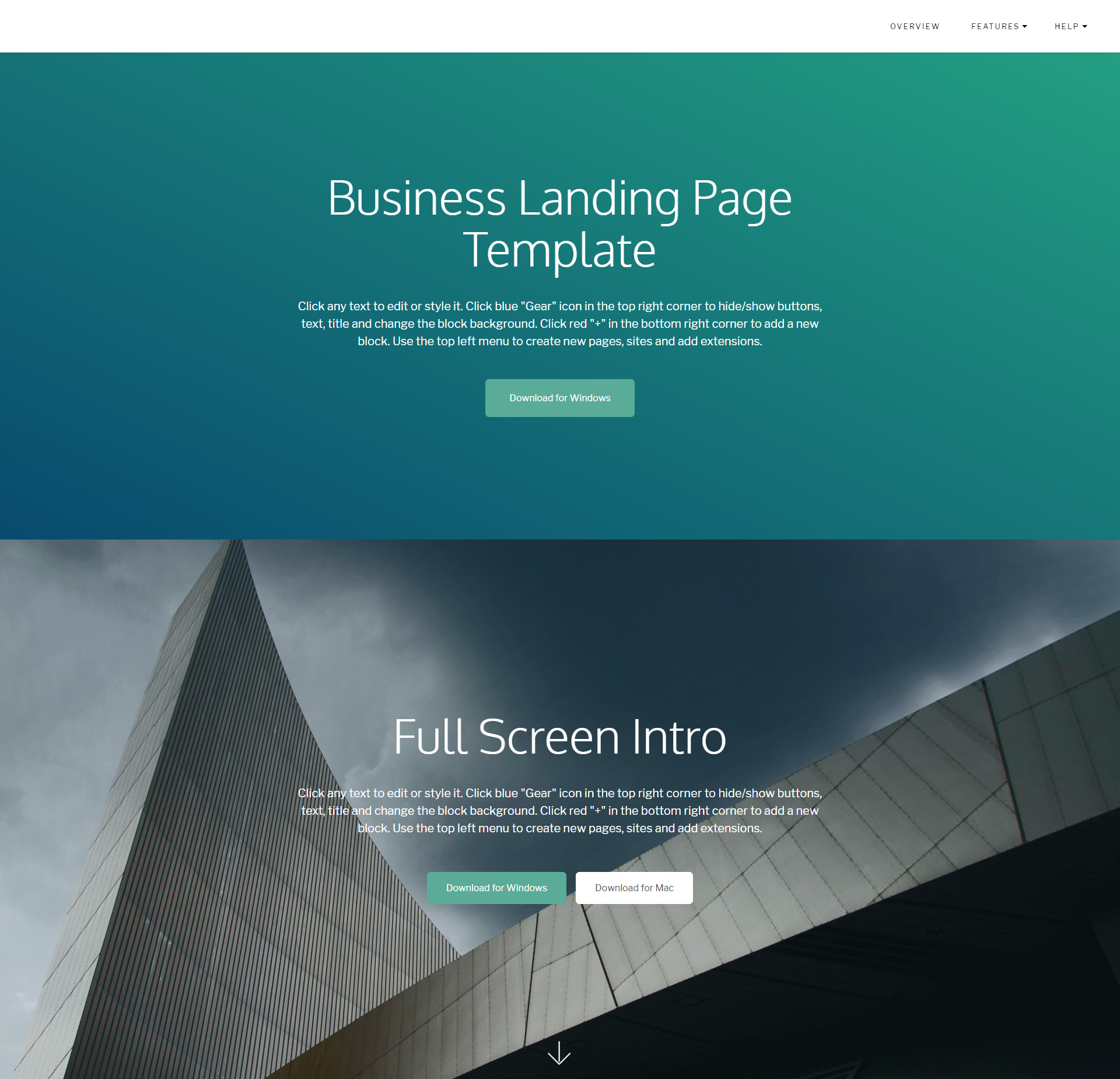 HTML5 Bootstrap Business Landing Page Templates