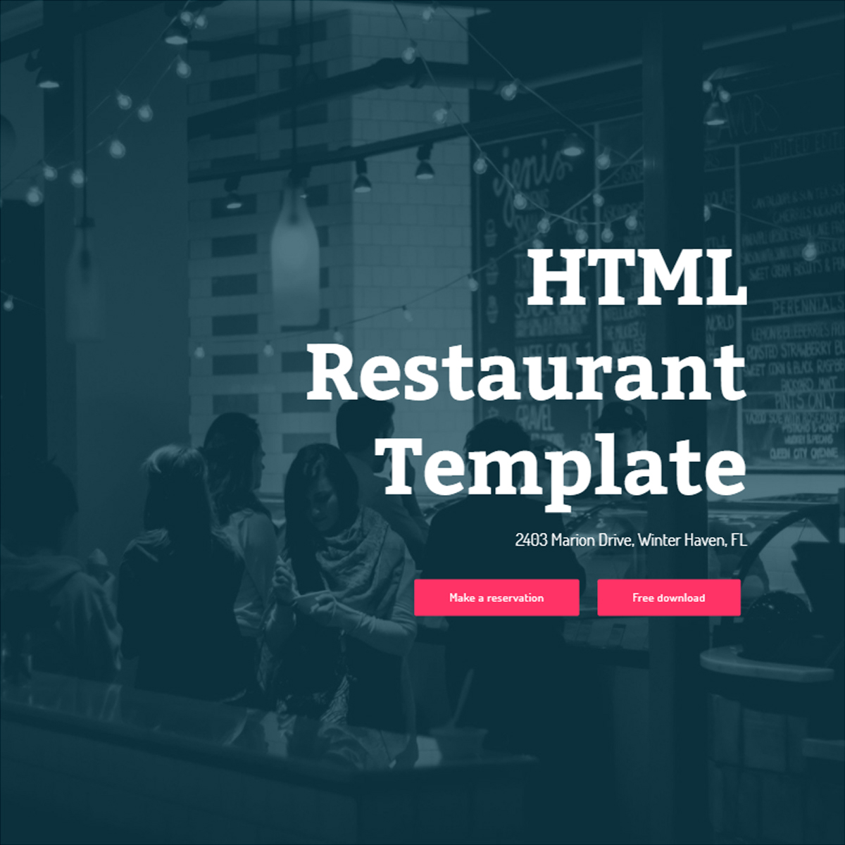 Free Download Bootstrap Restaurant Themes