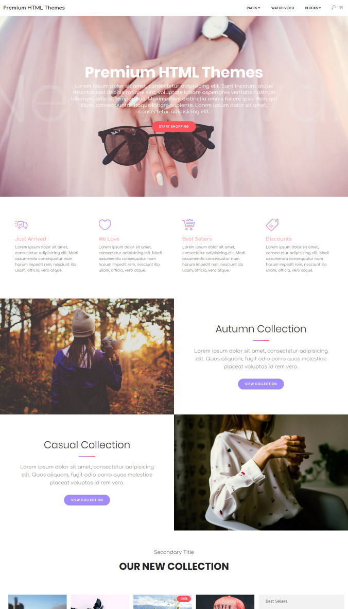 One-Page Bootstrap Template