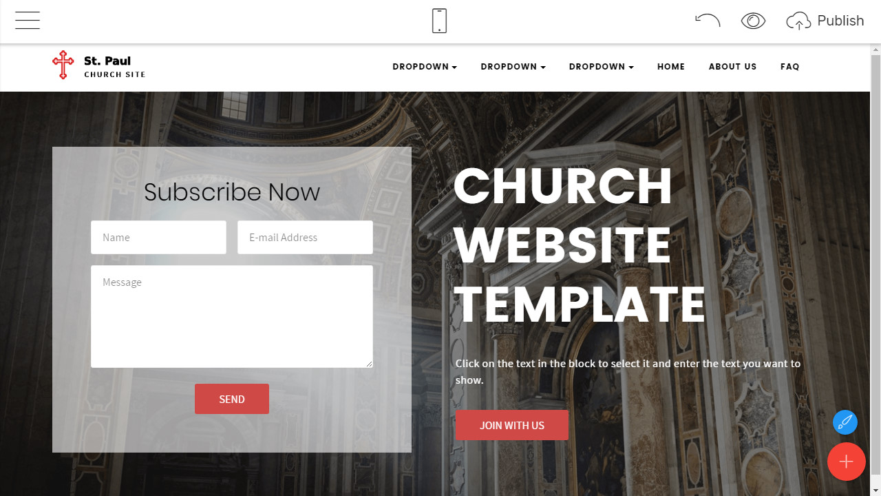 church website template