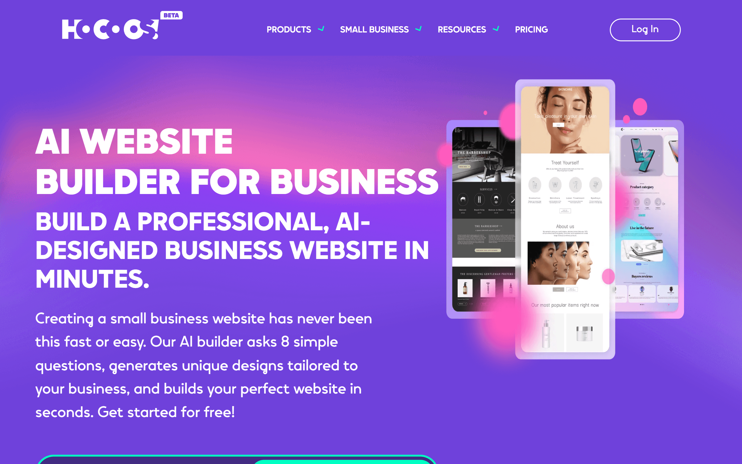 Hocoos AI Website Builder